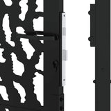 Garden Gate Black 100x175 cm Steel Trace Design - Low Angle