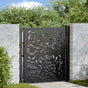 Garden Gate Black 100x100 cm Steel Flame Design
