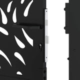 Garden Gate Black 100x125 cm Steel Flame Design - Low Angle