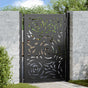 Garden Gate Black 100x125 cm Steel Flame Design