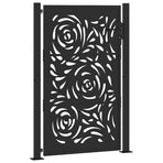 Garden Gate Black 100x150 cm Steel Flame Design