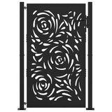 Garden Gate Black 100x150 cm Steel Flame Design