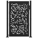Garden Gate Black 100x150 cm Steel Flame Design