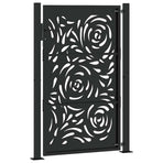 Garden Gate Black 100x150 cm Steel Flame Design