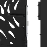Garden Gate Black 100x150 cm Steel Flame Design