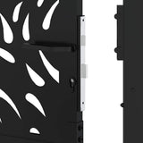 Garden Gate Black 100x175 cm Steel Flame Design