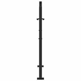 Garden Gate Black 100x100 cm Steel Cross Design - 45-Degree Angle