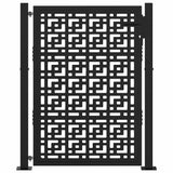 Garden Gate Black 100x125 cm Steel Cross Design
