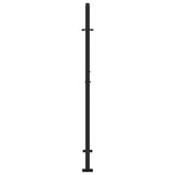 Garden Gate Black 100x150 cm Steel Cross Design - 45-Degree Angle
