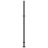 Garden Gate Black 100x175 cm Steel Cross Design - 45-Degree Angle