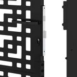 Garden Gate Black 100x175 cm Steel Cross Design