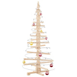 Wooden Christmas Tree for Decoration 150 cm Solid Wood Pine - Top-Down View