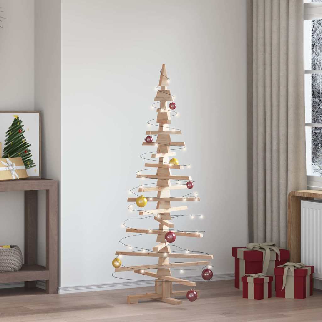 Wooden Christmas Tree for Decoration 150 cm Solid Wood Pine