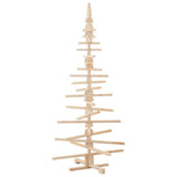 Wooden Christmas Tree Solid Pine Wood Natural with Unfinished