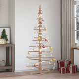 Wooden Christmas Tree Solid Pine Wood Natural with Unfinished