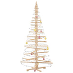 Wooden Christmas Tree for Decoration 210 cm Solid Wood Pine
