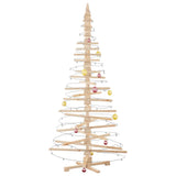 Wooden Christmas Tree for Decoration 210 cm Solid Wood Pine - Top-Down View