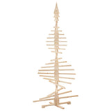 Wooden Christmas Tree for Decoration 210 cm Solid Wood Pine - Rear View