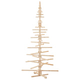 Wooden Christmas Tree for Decoration 210 cm Solid Wood Pine - Low Angle