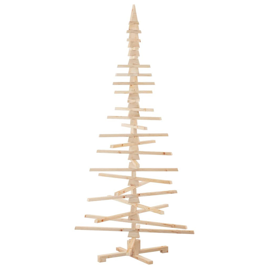 Wooden Christmas Tree for Decoration 210 cm Solid Wood Pine