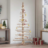 Wooden Christmas Tree for Decoration 210 cm Solid Wood Pine