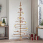 Wooden Christmas Tree for Decoration 210 cm Solid Wood Pine
