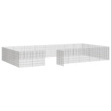 Free Range Animal Enclosure 24-Panel 54x60 cm Galvanised Iron - Rear View