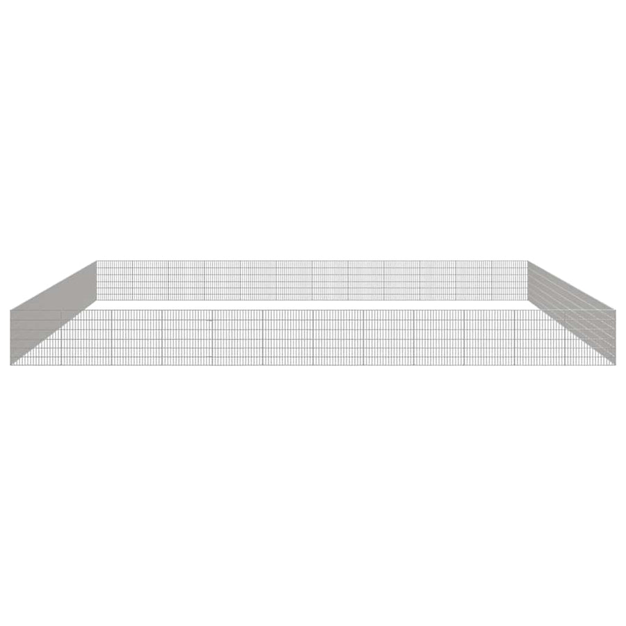Free Range Animal Enclosure 48-Panel 54x60 cm Galvanised Iron