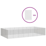 Free Range Animal Enclosure 24-Panel 54x80 cm Galvanised Iron - Front View