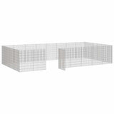 Free Range Animal Enclosure 24-Panel 54x80 cm Galvanised Iron - Rear View