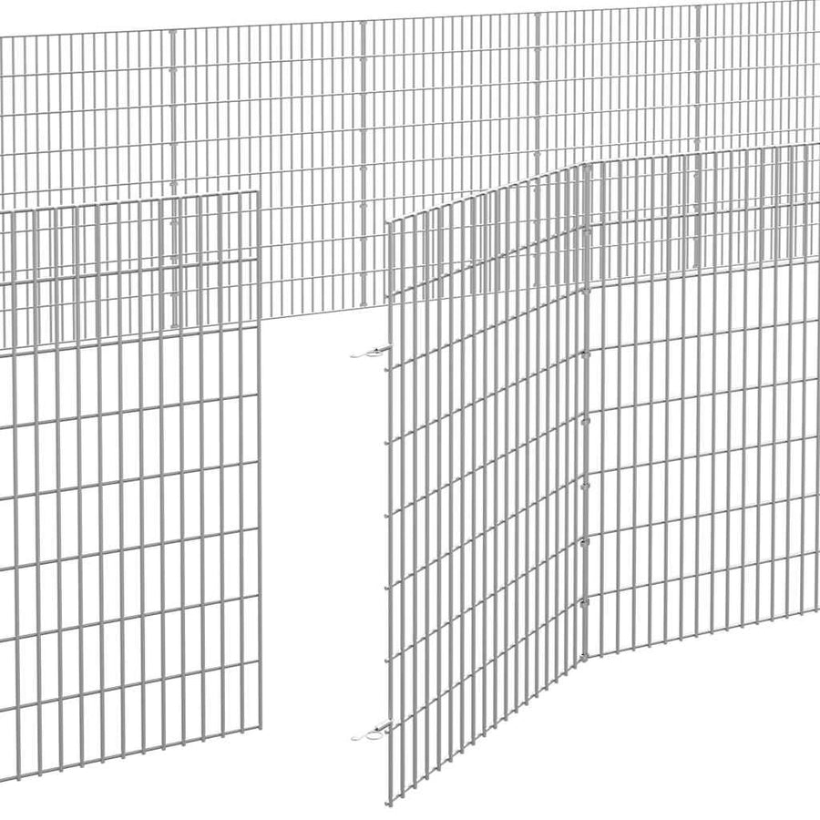 Free Range Animal Enclosure 24-Panel 54x80 cm Galvanised Iron