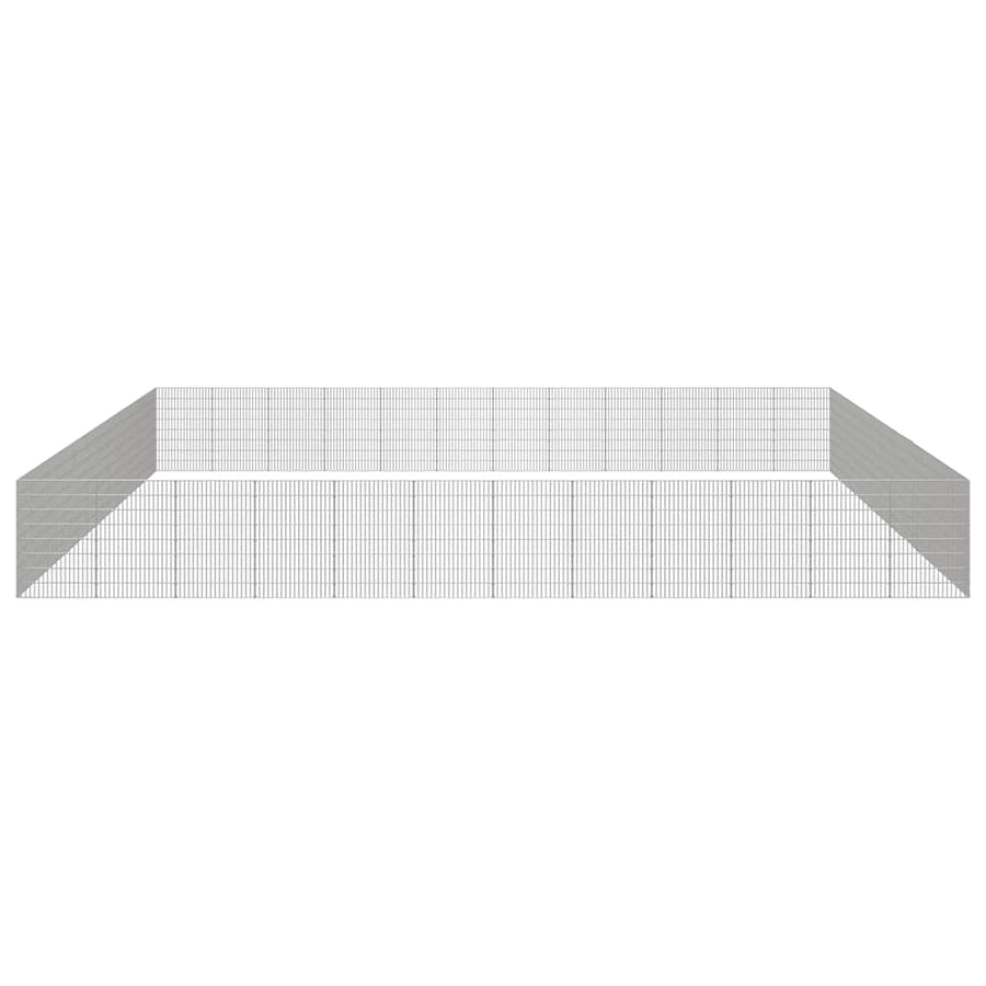 Free Range Animal Enclosure 48-Panel 54x80 cm Galvanised Iron