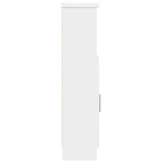Bathroom Cabinet with Roll Holder White 20.5x22x90 cm