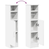 Bathroom Cabinet with Roll Holder White 20.5x22x90 cm - Low Angle