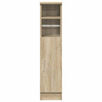 Bathroom Cabinet with Roll Holder Sonoma Oak 20.5x22x90 cm