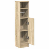 Bathroom Cabinet with Roll Holder Sonoma Oak 20.5x22x90 cm - 45-Degree Angle