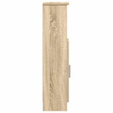 Bathroom Cabinet with Roll Holder Sonoma Oak 20.5x22x90 cm - Rear View