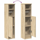 Bathroom Cabinet with Roll Holder Sonoma Oak 20.5x22x90 cm - Low Angle