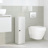 Bathroom Cabinet with Roll Holder White 20.5x22x72 cm - Side View