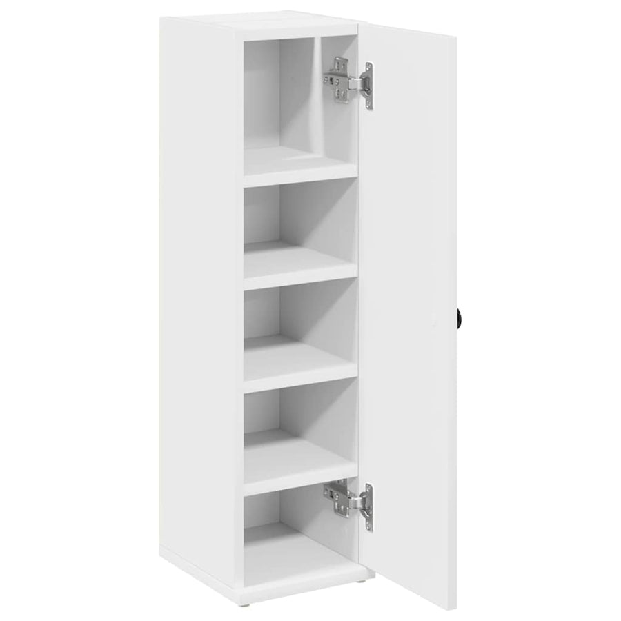 Bathroom Cabinet with Roll Holder White 20.5x22x72 cm