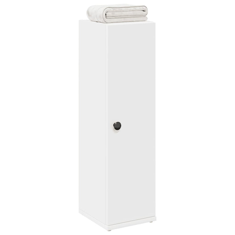Bathroom Cabinet with Roll Holder White 20.5x22x72 cm