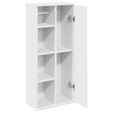 Bathroom Cabinet with Roll Holder White 39x22x90 cm