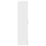 Bathroom Cabinet with Roll Holder White 39x22x90 cm