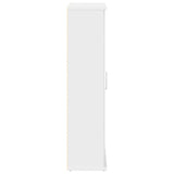 Bathroom Cabinet with Roll Holder White 39x22x90 cm - Rear View