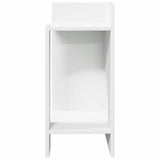 Side Table with Shelf White 25.5x27x60 cm - Top-Down View
