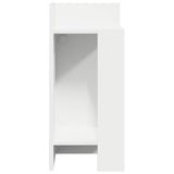 Side Table with Shelf White 25.5x27x60 cm - 45-Degree Angle