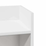 Side Table with Shelf White 25.5x27x60 cm