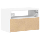 Wall-mounted Bedside Cabinet White 45x26x28.5 cm - Close-Up Angle