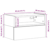Wall-mounted Bedside Cabinet White 45x26x28.5 cm - Extra Image