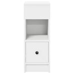 Bedside Cabinet with Drawer White 25x31x66 cm